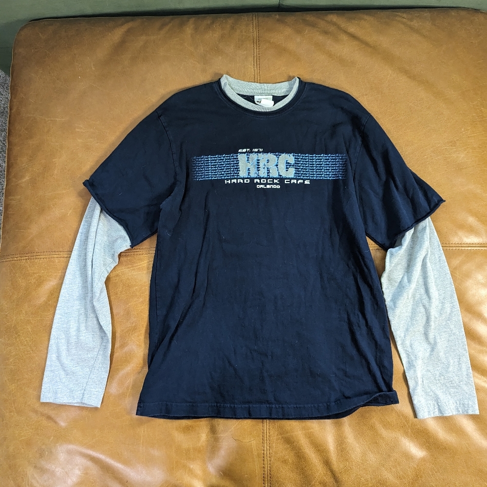 Vintage Y2K Hard Rock Cafe Orlando Long Sleeve t-shirt, Size Large